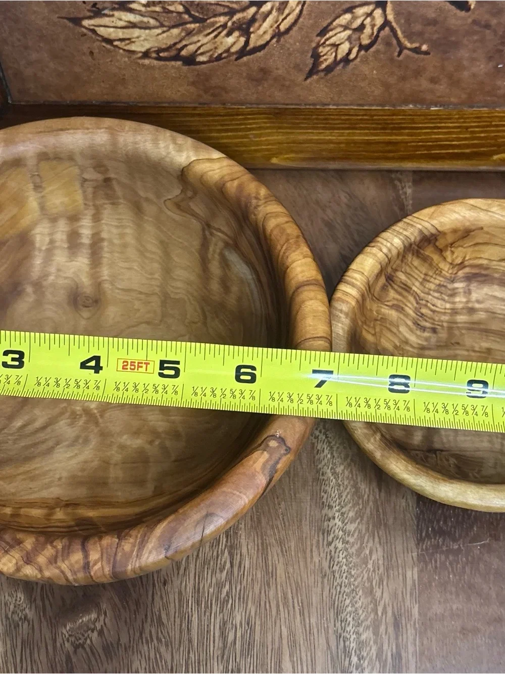 Handcrafted Olive Wood Serving Bowl - Natural Brown